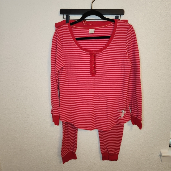 Disney Tinkerbell Tinkerbell Red and Pink pajama pants and shirt Women's size XL - Picture 4 of 16